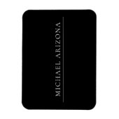 Black Minimalist Plain Modern Own Name Magneet (Verticaal)
