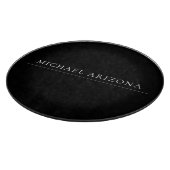 Black Minimalist Plain Modern Own Name Snijplank (Hoek)