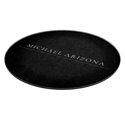 Black Minimalist Plain Modern Own Name Snijplank (Hoek)