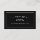 Black Minimalist Popular  Barber shop Visitekaartje (Achterkant)