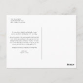 Black Minimalist Serif Script Typografie Bedankt Briefkaart (Achterkant)