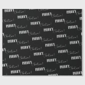 Black minimalist | Snoeppapier voor kerstaven Cadeaupapier (Vlak)