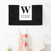 Black Minimalist Wedding Monogram | Newlywed Desig Spandoek (Insitu)