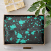 Black Mint Paint Splatter Artistic Splash Creative Tissuepapier (Geschenk)