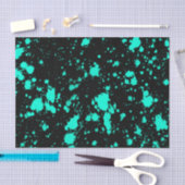 Black Mint Paint Splatter Artistic Splash Creative Tissuepapier (Craft)
