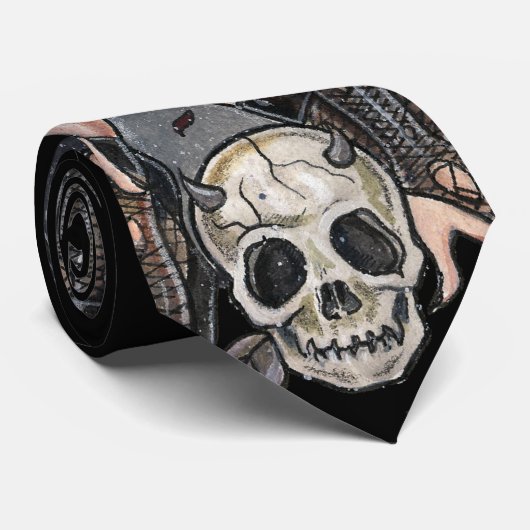 Black Misery Angel Stropdas (Opgerold)