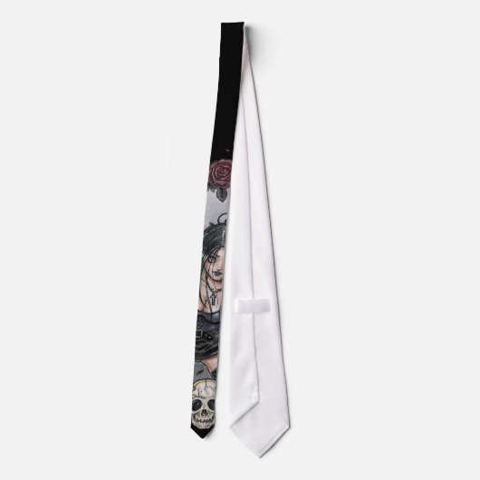 Black Misery Angel Stropdas (Achterkant)