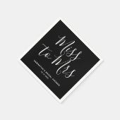 Black Miss to Mrs Simple Chic Boho Vrijgezellenfee Servet (Hoek)