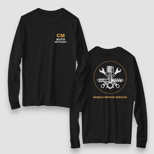 Black Mobile Mechanic Auto Repair Services T-shirt