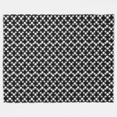 Black Mod Ball Design @ Emporio Moffa Fleece Deken (Voorkant (Horizontaal))