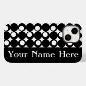 Black Mod Ball-ontwerp met naam Case-Mate iPhone Case (Achterkant (horizontaal))