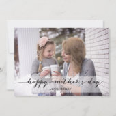 Black Mod Calligraphy Moederdag Photo Card Kaart (Voorkant)
