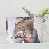 Black Mod Calligraphy Moederdag Photo Card Kaart (Staand voorkant)