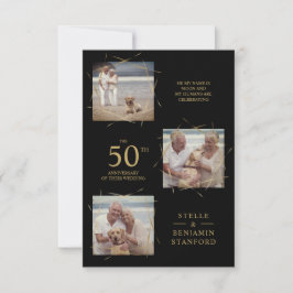 Black Modern 3 Photos Pet All Wedding Jubileum