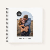 Black Modern Arch Custom Fotoalbum Journal Notitieboek (Voorkant)