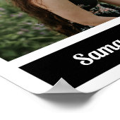 Black Modern Block Photo Afstuderen Poster (Hoek)