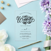 Black Modern Boho Acryl Uitnodiging voor het Huwel (Insitu (Huwelijk))