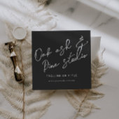 Black Modern Boho QR Code Visitekaartje