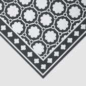 Black Modern Bone Inlay Decoupage Paper Tissuepapier (Detail)