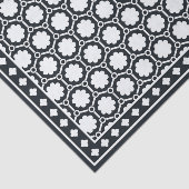 Black Modern Bone Inlay Decoupage Paper Tissuepapier (Detail)