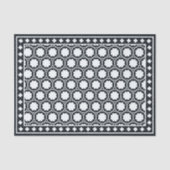 Black Modern Bone Inlay Decoupage Paper Tissuepapier (Voorkant)