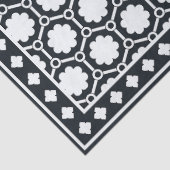 Black Modern Bone Inlay Decoupage Paper Tissuepapier (Detail)