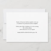 Black Modern Calligraphy Photo Afstuderen Aankondiging (Achterkant)