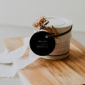 Black Modern Calligraphy Wedding Bedankt Bedankjes Labels