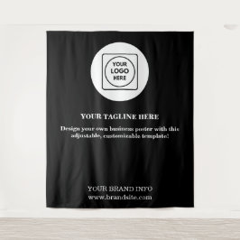 Black Modern Corporate Event Logo Display Banner Wandkleed