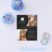 Black Modern Custom Photo Logo Promotion Flyer (Enkel)