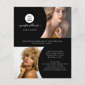 Black Modern Custom Photo Logo Promotion Flyer (Voorkant)