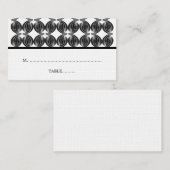 Black Modern Deco Place Card Plaatskaartje (Voorkant / Achterkant)