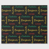 Black Modern eenvoudige unieke typografie aangepas Cadeaupapier (Vlak)