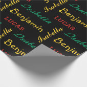 Black Modern eenvoudige unieke typografie aangepas Cadeaupapier (Hoek)