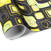 Black | Modern faux glitter & opaal inpakpapier (Rol Hoek)