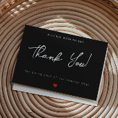 Black Modern Flat Business - Hartelijk dank voor u Bedankkaart