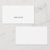 Black Modern Font White Plaatskaartje (Voorkant / Achterkant)