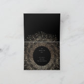 Black Modern Gold Foil Afstudeerder Foto Bedankkaart (Binnen)