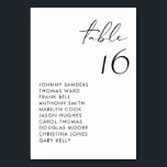 Black Modern Handgeschreven Manuscript Wedding Kaart<br><div class="desc">De moderne kaart van lijstaantallen met zwart handgeschreven manuscript en minimalistische typografie. Personaliseer u door uw gegevens toe te voegen. Deze moderne tabelkaart is perfect voor bruiloften,  vrijgezellenfeesten,  baby showers en andere evenementen.</div>