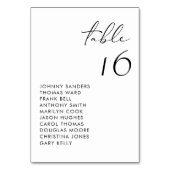 Black Modern Handgeschreven Manuscript Wedding Kaart (Achterkant)