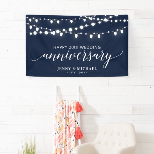 Black Modern Happy 10th Wedding Jubileum Banner (Insitu)