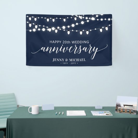 Black Modern Happy 10th Wedding Jubileum Banner (Beurs)