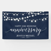 Black Modern Happy 10th Wedding Jubileum Banner (Horizontaal)