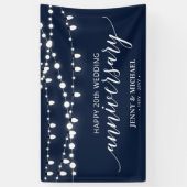 Black Modern Happy 10th Wedding Jubileum Banner (Verticaal)