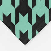 Black Modern Houndstooth Fleece Deken (Hoek)