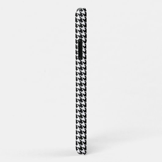 Black Modern Houndstooth met Mode Silhouette Case-Mate iPhone Case (Achterkant/rechts)