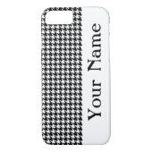 Black Modern Houndstooth met naam Case-Mate iPhone Case (Achterkant)