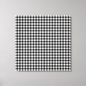 Black Modern Houndstooth op Emporiomoffa Canvas Afdruk (Voorkant)