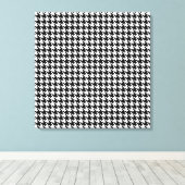 Black Modern Houndstooth op Emporiomoffa Canvas Afdruk (Insitu (Houten vloer))