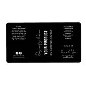 Black Modern Jar Labels (Voorkant)